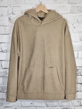 Members Only Beige Corduroy Pullover Hoodie Kangaroo Pocket Size M